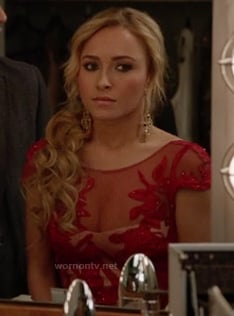 Juliette’s sheer red dress on Nashville