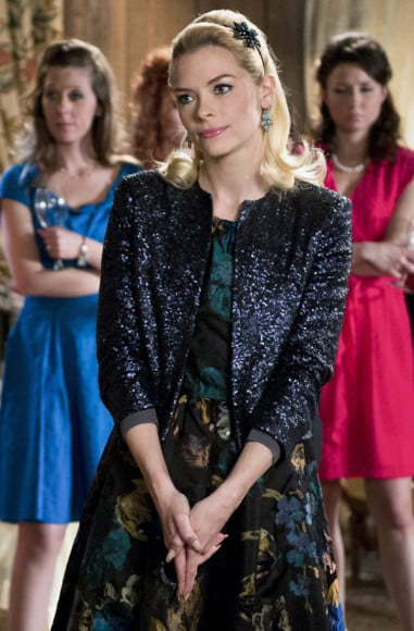 Lemon's black jacquard dress on Hart of Dixie