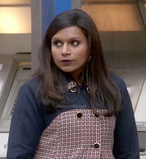 Mindy's red and blue coat on The Mindy Project