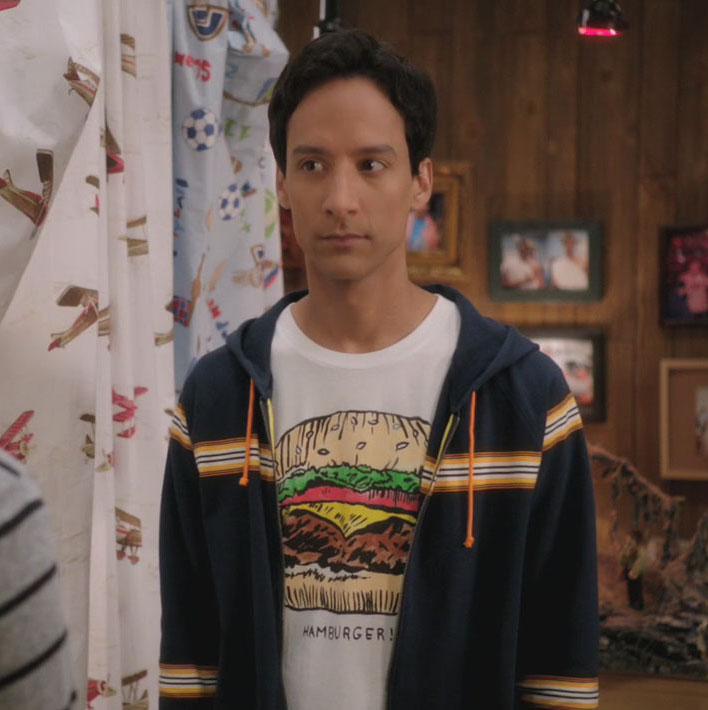 Abed’s hamburger shirt on Community