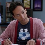 Abed’s blue pillow fight shirt on Community