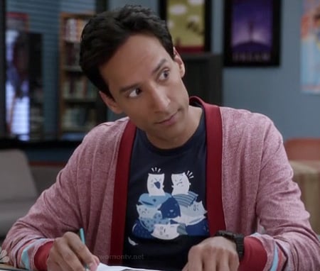 Abed’s blue pillow fight shirt on Community
