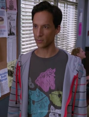 Abed’s pirate animals tshirt on Community