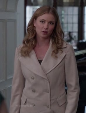 Emily's cream pea coat on Revenge