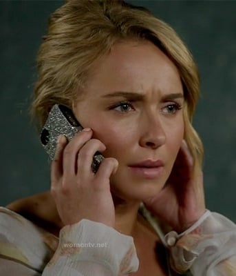Juliette’s silver glitter iphone cover on Nashville