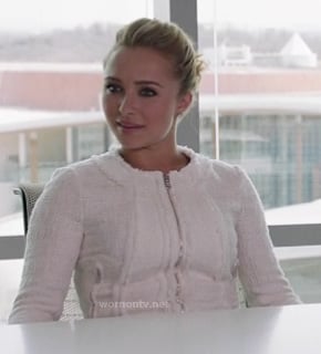 Juliette’s white tweed jacket on Nashville