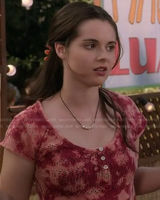 Bay’s tie dye henley tee on Switched at Birth