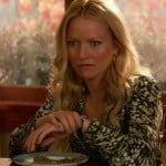 Chloe’s spot print blouse on The Goodwin Games