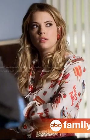 Hanna's Happy Ashley top on PLL