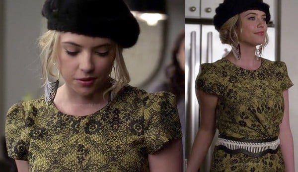 Hanna's yellow lace dress on PLL