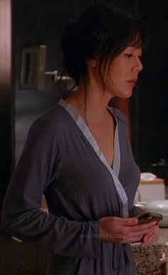 Karen’s grey bathrobe on Mistresses
