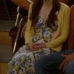 Marley’s floral maxi dress and yellow cardigan on Glee