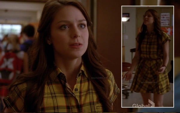 Marley's yellow checked dress on Glee