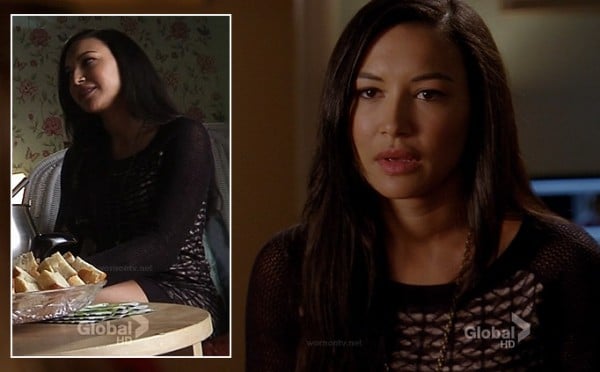 Santana's black mesh dress on Glee