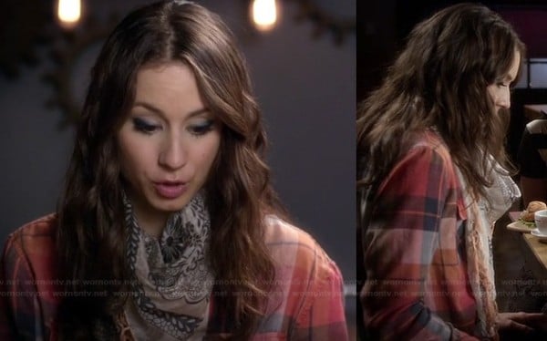 Spencer's orange plaid shirt on PLL