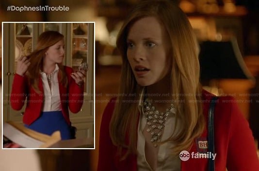 Daphne’s red school blazer on Switched at Birth