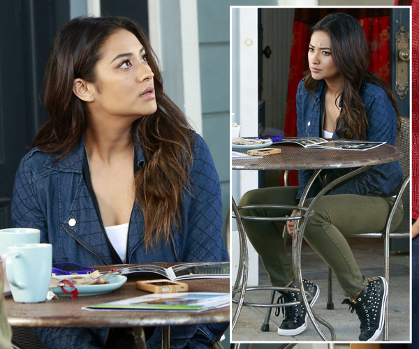 Emily's black studded converse sneakers on PLL