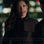 Jessica’s black caped trenchcoat on Suits