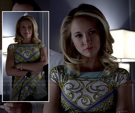 Sarah’s mirror printed dress on True Blood