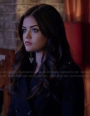 Aria's silver "shovel" earrings on PLL