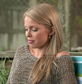Emily’s open knit sweater on The Vineyard