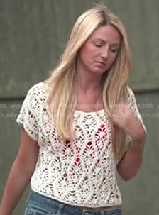 Jackie’s crochet top on The Vineyard