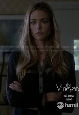 Karen’s leather trim shirt on Twisted