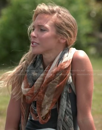 Katie’s American flag scarf on The Vineyard