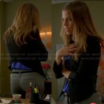 Marisol’s black cropped blazer with high back on Devious Maids