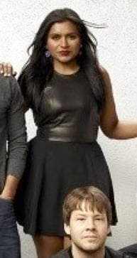 Mindy’s black leather dress from The Mindy Project Season 2 Promos