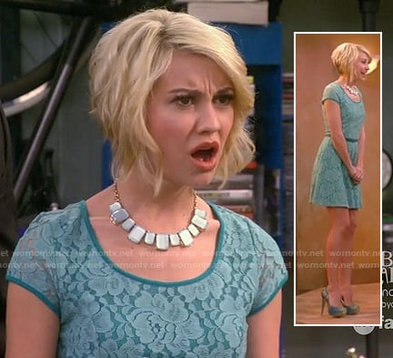 Rileys blue lace dress on Baby Daddy