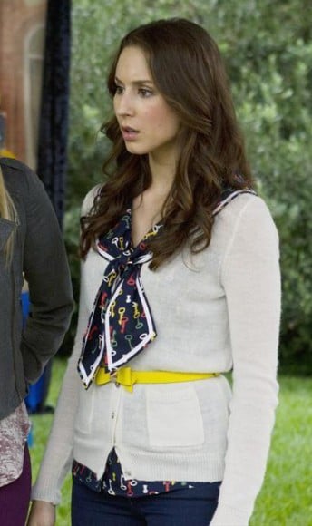 Spencer's key print bow tie  top on PLL