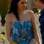 Valentina’s blue strapless ruffle dress on Devious Maids