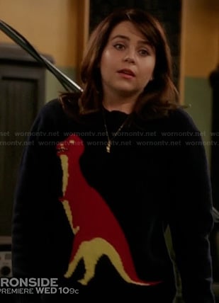 Amber’s dinosaur sweater on Parenthood
