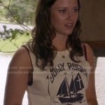 Marina’s “Jolly Roger Fun Cruises” top on Camp