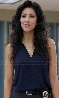 Rosa’s sleeveless navy blue shirt on Brooklyn Nine Nine