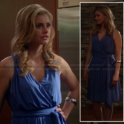 Taylor’s blue wrap dress on Devious Maids