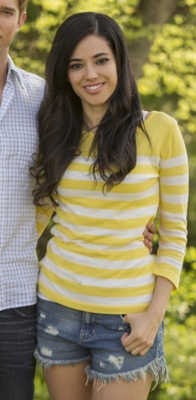 Valentina's yellow striped tee on Devious Maids