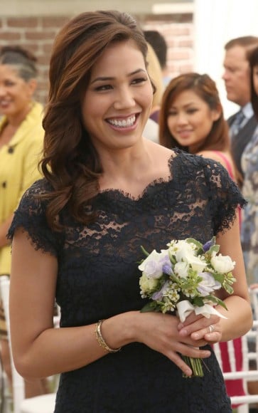 Angela's bridesmaid dress on Bones