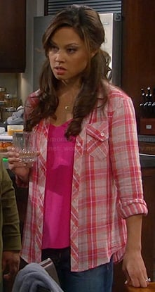 Camilla’s pink plaid shirt on Dads