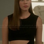 Charlotte’s black cutout gown on Revenge