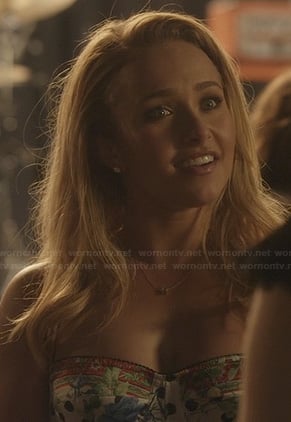 Juliette’s floral and polka dot bustier top on Nashville