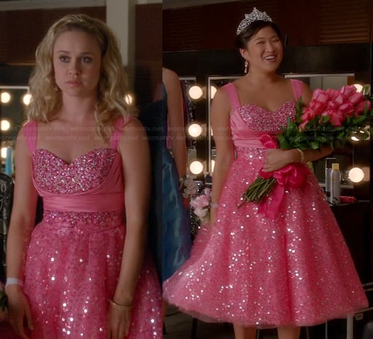 Kitty's pink prom dress on Glee