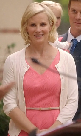 Kristina’s pink v-neck dress on Parenthood