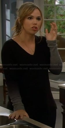 Kristin’s black ombre sweater on Last Man Standing