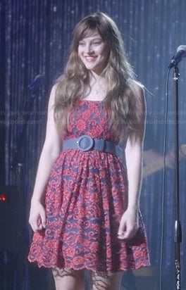 Layla’s red lace dress on Nashville