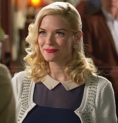 Lemon's navy dress with white collar on Hart of Dixie