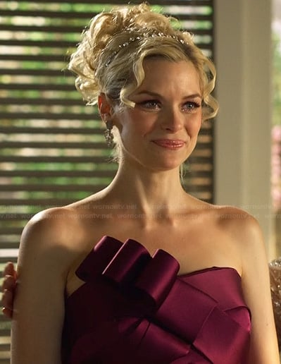 Lemon’s purple bow front gown on Hart of Dixie