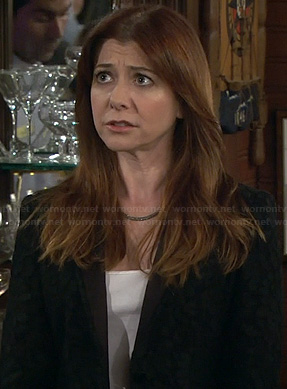 Lily’s black jacquard blazer on How I Met Your Mother