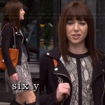 Lily’s snake print dress with black trim on How I Met Your Mother